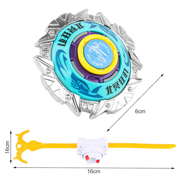 1 set snurrande topp leksak klassiska anime element anti-scratch roterande rolig gyroskop leksak för underhållning Cyan