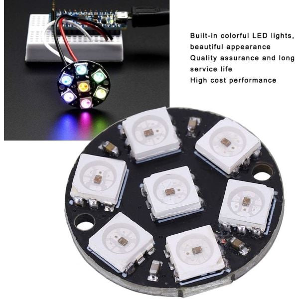 10Pcs LED Lamp Panel Pratical Round Ring LED Driver Development Board Control Circuit Color Light Cjmcu 7 Bit WS2812 5050 RGB