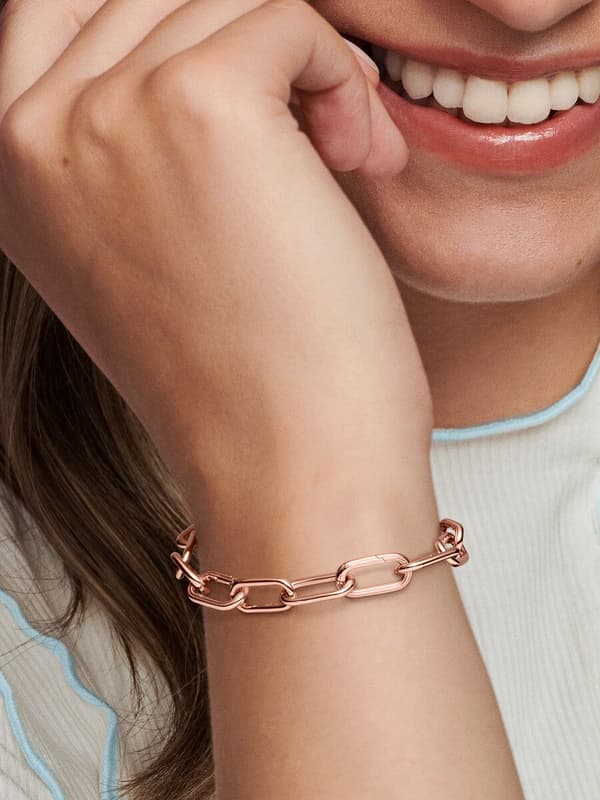 Pandora - Pandora ME Medium-Link Kedjearmband - 14k roséguldplätering 6.3in/16cm