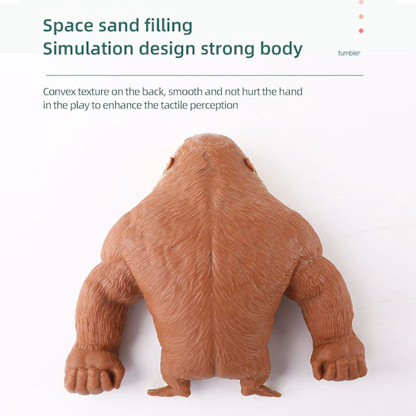 Simulerad gorilla apa stretchig squish antistress squeeze elastisk apa leksak 12*12 Blue