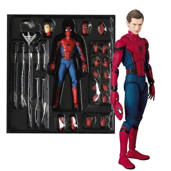 Avengers Spider-man Toimintahahmo Patsas Malli Nukkelelukokoelma Lahja Mafex  044 With Box