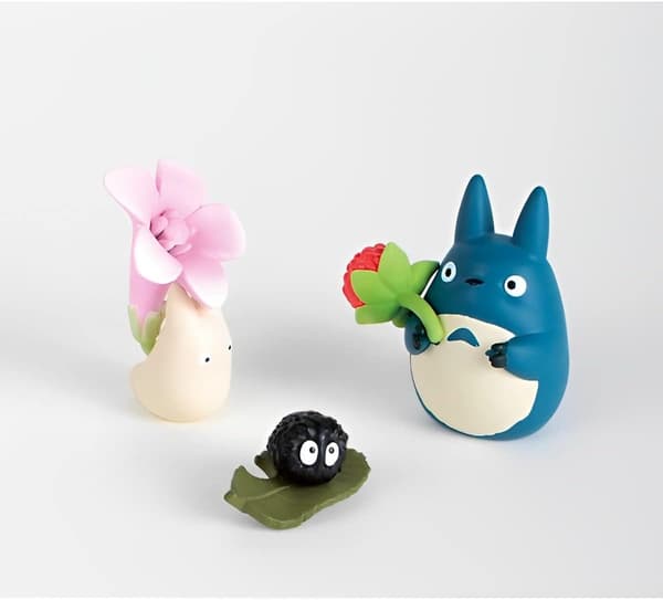 Min Nabo Totoro (Blomster og Totoro) Samleobjekt Figur for Stapling og Dekorasjon