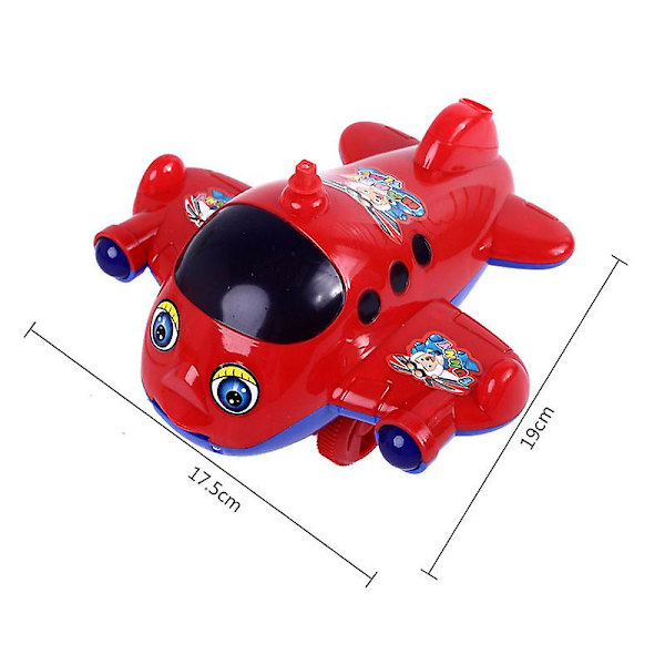 Baby Walker Leksak Hand Push Pull Walks Plane Rod Push Cart Single Rod Blink Eyes Drag L Plane With Bell