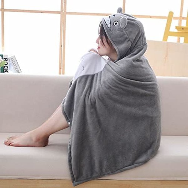 Min Nabo Totoro Tykknende Tæppe Kappe Plys Kappe Sjal Rejse Nabo Komfortabel - 150*70cm