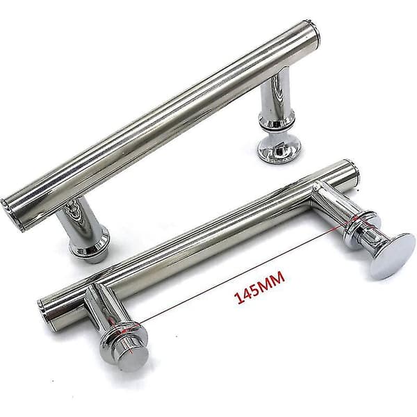 Set med 2 krom dusjhåndtak 145mm (14,5cm), hull til hull (hy)
