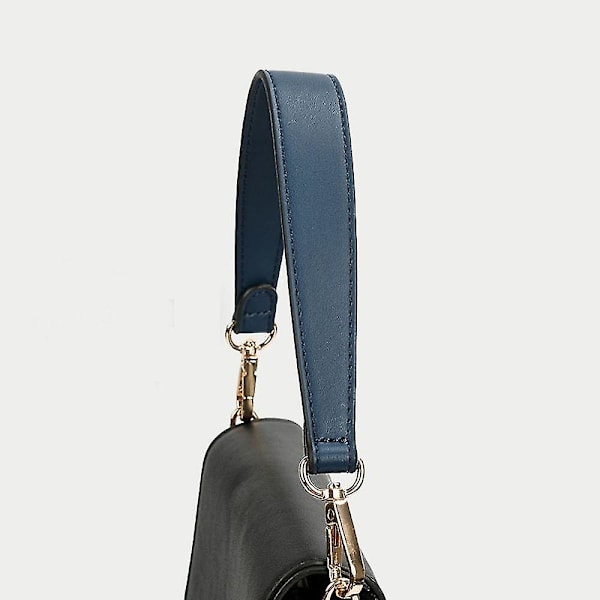 Äkta läderväska rem handväskor handtag för handväska kort väska rem, äkta läder handrem, kohud armhåla hand carry kort stil-blå
