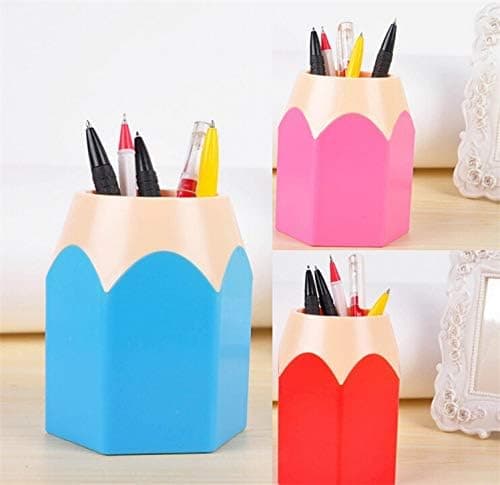 Pen Vase Blyantholder Sminkebørsteholder Stasjonær Skrivebordsarrangør Stasjonær Oppbevaring (Rosa)