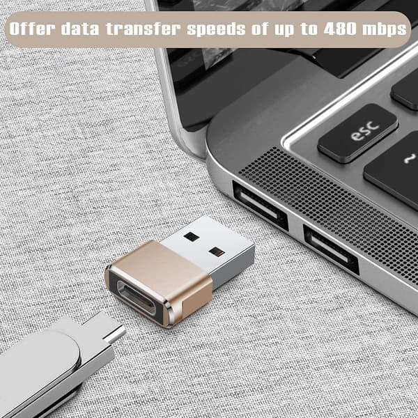 Usb C-hona till Usb-hane Adapter 2-pack, typ A Laddningskabeladapter för Iphone
