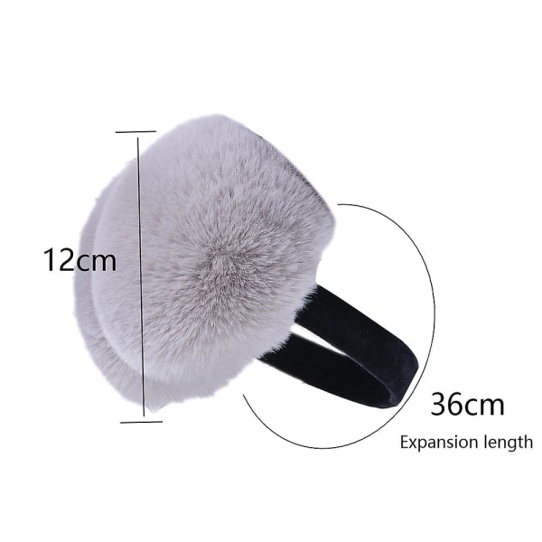 Women Cold Weather Fluffy Earmuffs Winter Warm Headband Cute Slouchy Ear Warmers Black