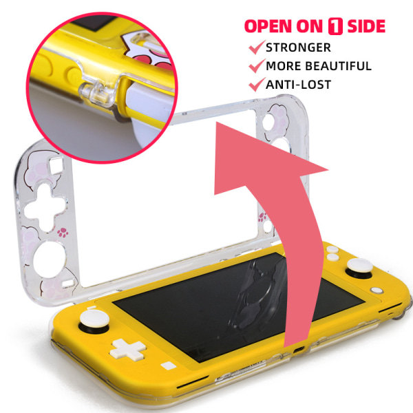 Fodral kompatibelt med Nintendo Switch Lite - rosa, hårt