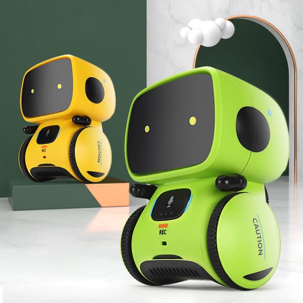 Robotleksak för pojkar och flickor, smart talande robotar, intelligent partner och lärare, födelsedagspresenter för pojkar 3+ år Yellow
