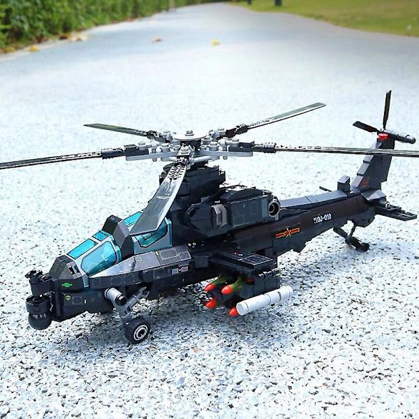 Sembo Block Helikoptre Jagerblokker Militærby Z-20 Utility Flymaskin Armépilotfigur Fly Byggeklosser Barn Lekermini J-15 Jager No Box KA50