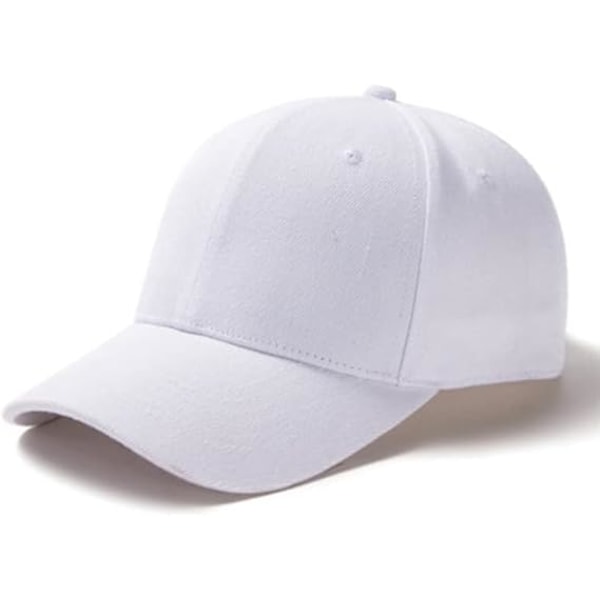 Men's Women's Baseball Classic Caps, Men Women Unisex Adjustable Baseball Caps White