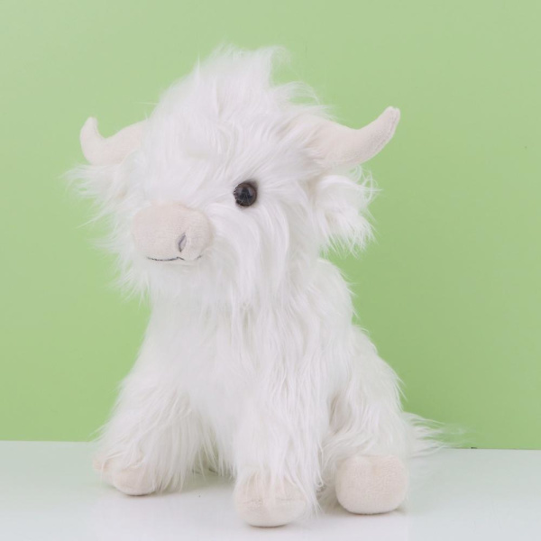 Highland Cow Skotlannin Highland -karjan pehmolelut White