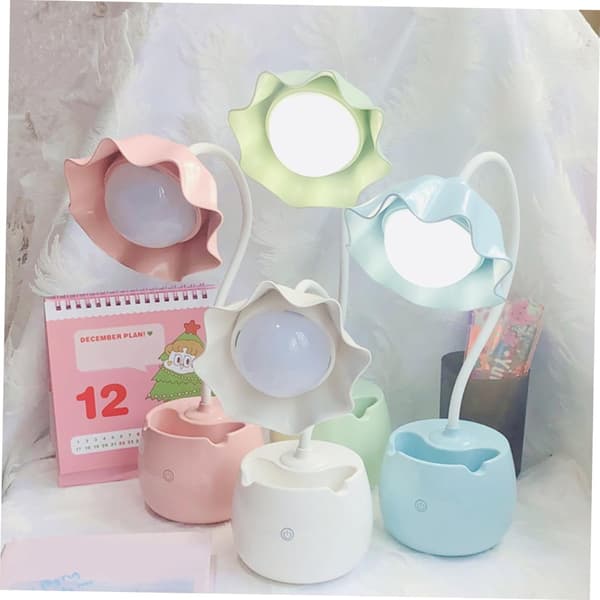 2 stk. bordlampe USB skrivebordslampe studielampe sengelampe LED