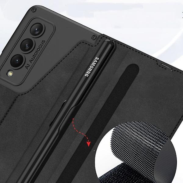 For Samsung Galaxy Z Fold 4 Case With S Pen Holder