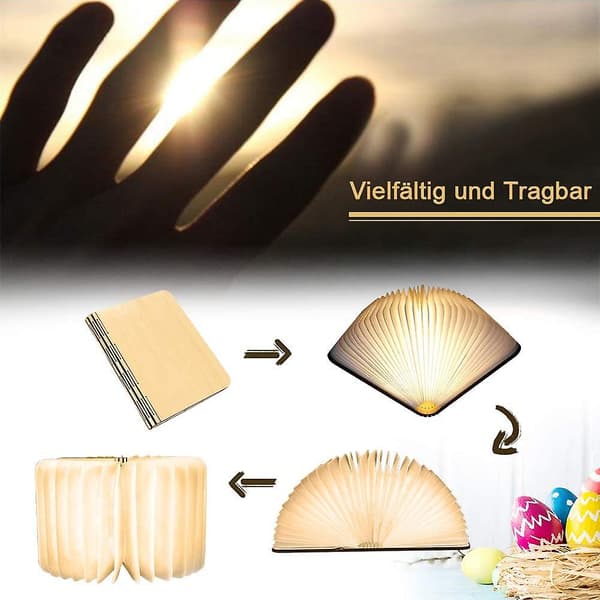 Lysende boglampe 250 lumen 8 timer varm gul 21 * 17 * 2,3 cm