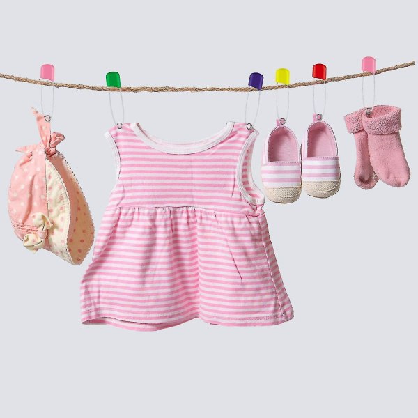 100 stk. blebleer med sikkerhedsnål til baby - 2,2 tommer blebleer med lås i plast (farve) - Perfekt