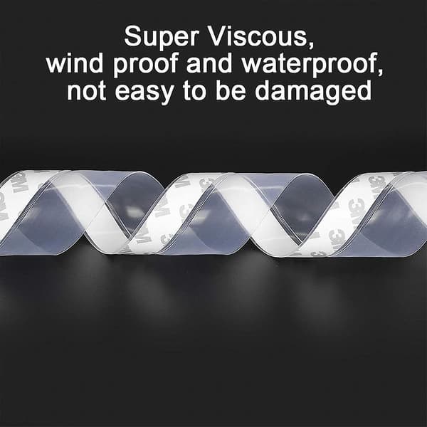 3 meter väderlist, silikondörrtätningslist dörr, fönster,  (bredd 25mm35mm45mm) Shape2 Transparent