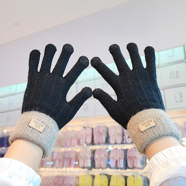Vinterhansker for kvinner, varme, elastiske mansjetter, termiske hansker style 2