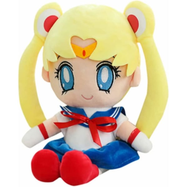 Sailor Moon Plyschdocka Tsukino Usagi Plysch Anime Gosedjur Mjuk tecknad figur Leksakskudde Kudde Present (blå)