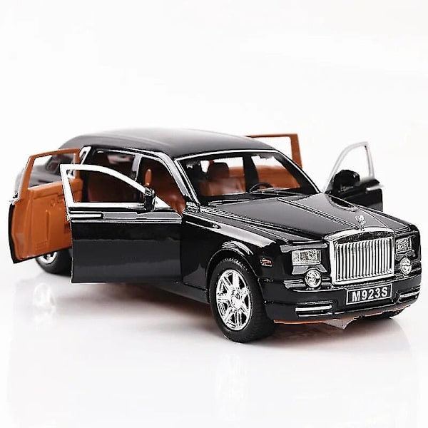 1/24 seosauto malli lelut Rolls Royce Phantom Metalli painevalettu korkea simulointi limusiini ääni valo lelut lasten lahjat kokoelma Black Rolls Royce