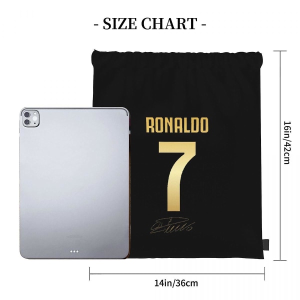 Cr7 Cristiano Ronaldo Ryggsäckar Multifunktionsväskor med dragsko Dragsko Bunt Pocket Sportväska Bokväskor för resestudenter One Size 22