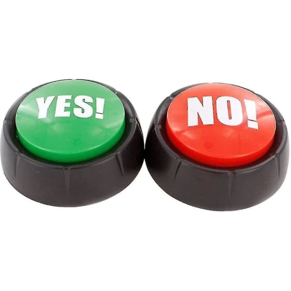 2 stk Ja-knapp og Nei-knapp med lyd Talking Buttons Office Home Learning Buzzers