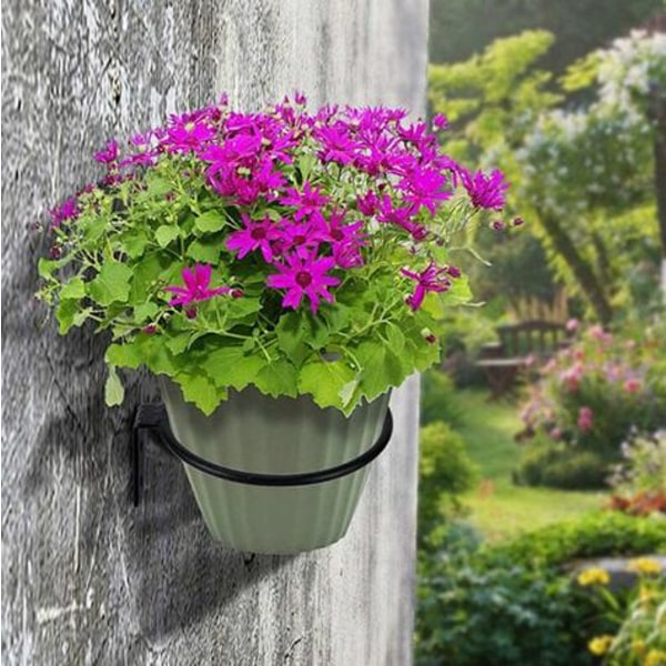 3 st 11,4 cm Metall Väggmonterade Blomkrukfästen, Krukringhållare Blomlådeställ 4.5in
