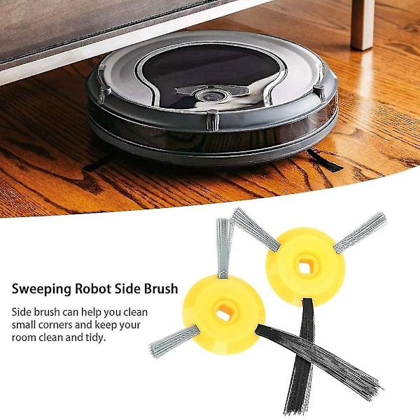 4-pack sidoborstar för Shark Ion Rv700 Rv720 Rv750 dammsugare