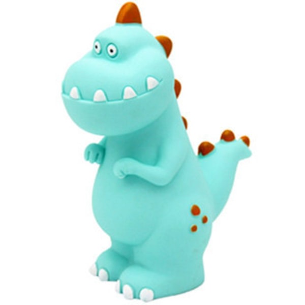 Dinosaurie spargris leksak. spargris Okrossbara dinosauriepengar. Tecknad blå dinosaurie lada spargris blå blå