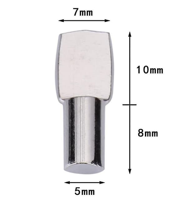 120 stk. hyldepinde, 5 mm hyldepindesøm, skeformet skabsmøbel