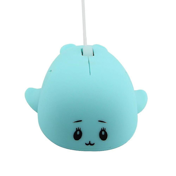 Trådbunden mus Cartoon mus Usb dator optisk mus ergonomisk design mus för PC laptop kontor flicka present(blå)(1st)