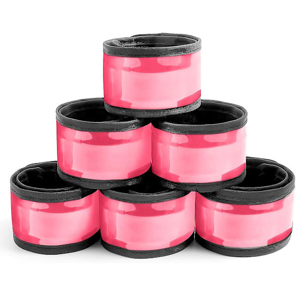 6 kpl LED-valosauvaa, rannekkeet, yöturvallisuusranneke pyöräilyyn, kävelyyn, juoksuun, konserttiin, leirintään ja ulkoilulajeihin 6 pcspink