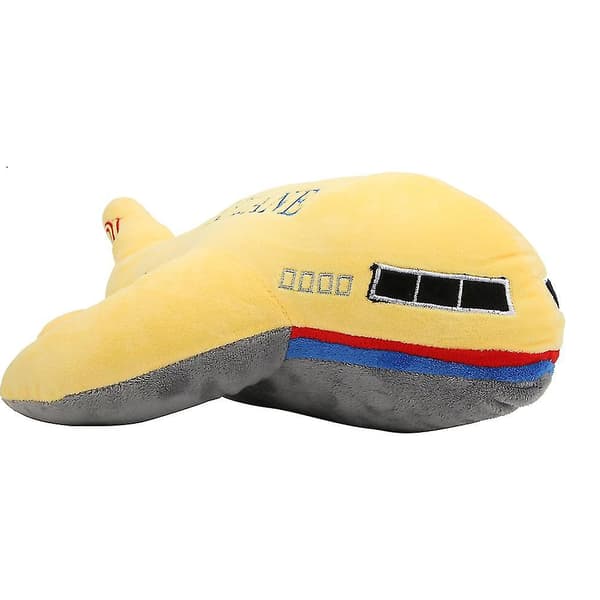 Sød plys flyvemaskine legetøj til børn - 40 cm Yellow