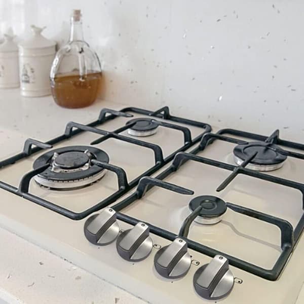 Sæt med 4 universelle metalgaskomfurknapper til gaskomfurer - 6 mm