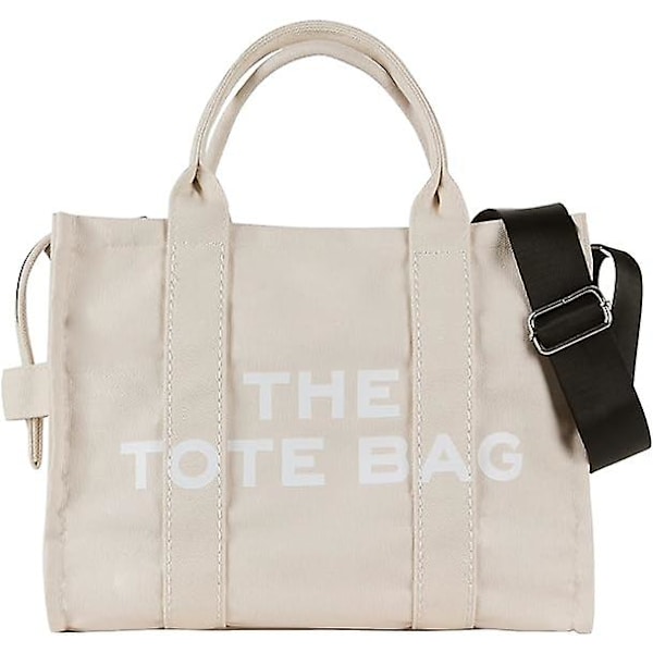 Canvas Tote Bag för kvinnor - Resväska Tote Bag Handväska med dragkedja Mode Axelväska