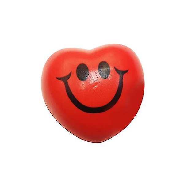 Hjerteformede Smiley Stressbolde 12stk, Valentinsdagsgave