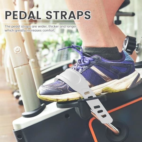 Sæt med 6 robuste, universelle, justerbare pedaler til motionscykel