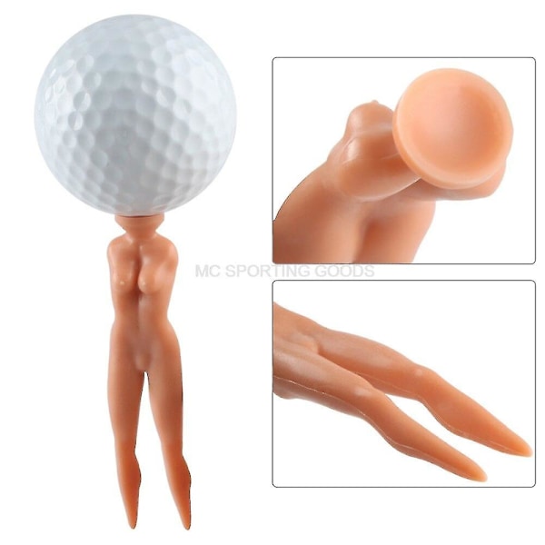 10 st/påse Golf Tees Plast Nyhet Skämt Naken Dam Golf Tee Träningsträning Golf Tees Dropshipping Ny För Golfare