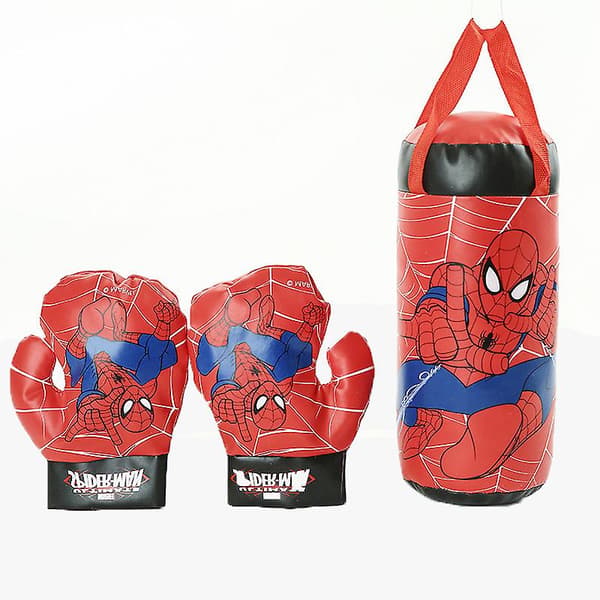 Barn Pojkar Spiderman Boxningshandskar Boxningssäck Set Leksak Present