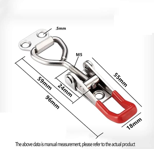 5 stk. Metal Toggle Latch, Justerbar Klemme Toggle Toggles, Quick Release Latch Crday Gave