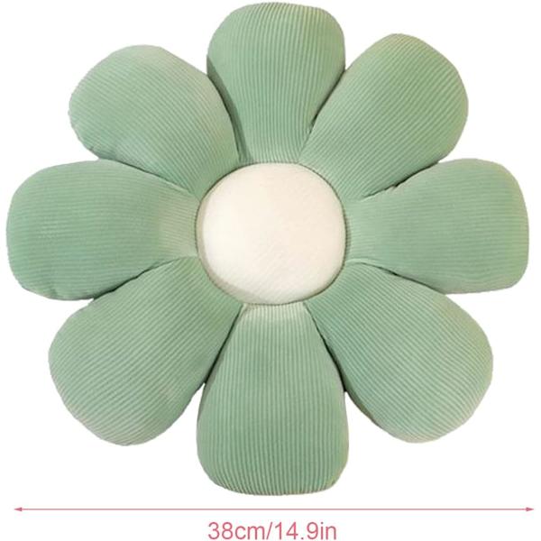Caffney Blomsterkudde 15 tum Mjuk Plysch Blomsterkudde Daisy Blomformad Golvkudde Söt Bekväm Kastkudde Dekorativ Sittdyna