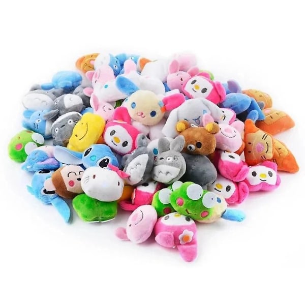 20/40st Kawaii Gosedjur Plyschdockor Leksaker 5-6cm Söta Kanin Björnpanda Djur Plyschdockor Mini Klo Maskin Plyschdocka Flickor Gåvor 20pc gashapon