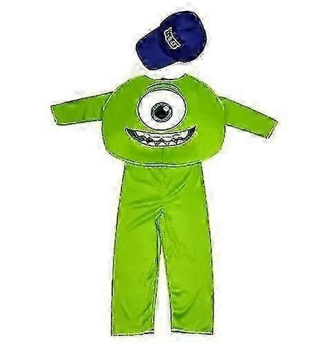 Monsters University Mike Wazowski Jumpsuit Kostym för Barn Party Cosplay Utklädnad L