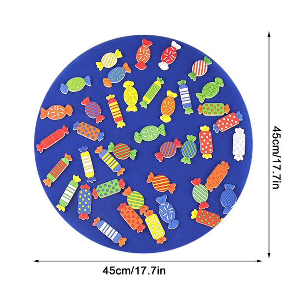 Matchande brädspel i trä, memory candy-spel, tidig lärande leksak för barn A