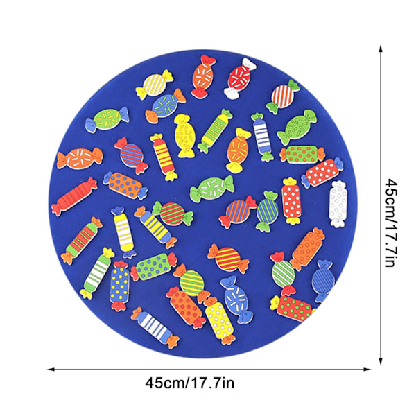 Matchende brettspill i tre, Memory Candy-spill, tidlig læringsspill for barn A