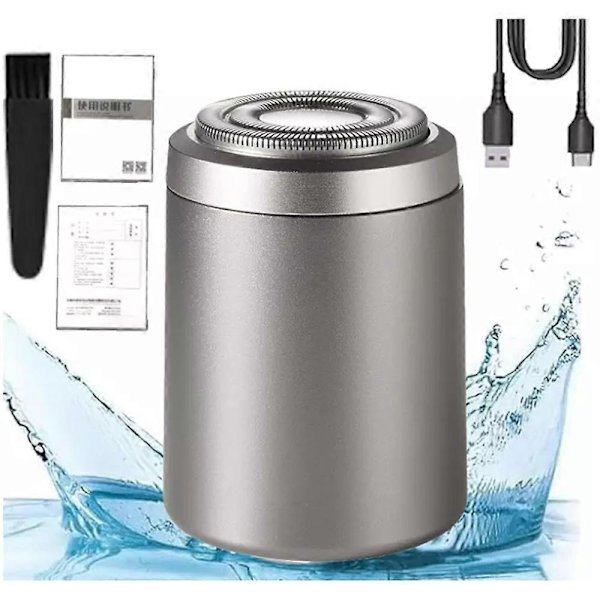 KONKA Mini Sähköpartaveitsi, Mini Kannettava Sähköpartaveitsi, Latausmalli Sähköpartaveitsi - Metallic silver