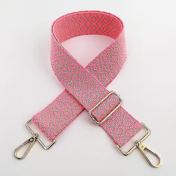 Justerbar väskrem, axelrem, bred Rosa Pink
