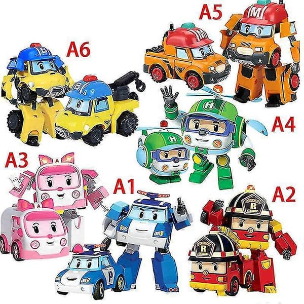 POLI Transformasjonslekesett Poli Transformasjon Politibil Redningsteam Auto Robot